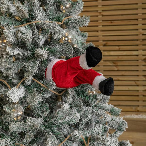 Samuel Alexander 38cm Santa's Stuck Animated Christmas Tree Decoration