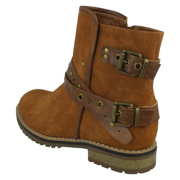 Spot On Ladies Spot On Low Heel Ankle Boots F50708