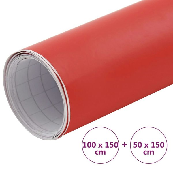 Berkfield Car Films 2 pcs Matt Red 100x150 cm+50x150 cm