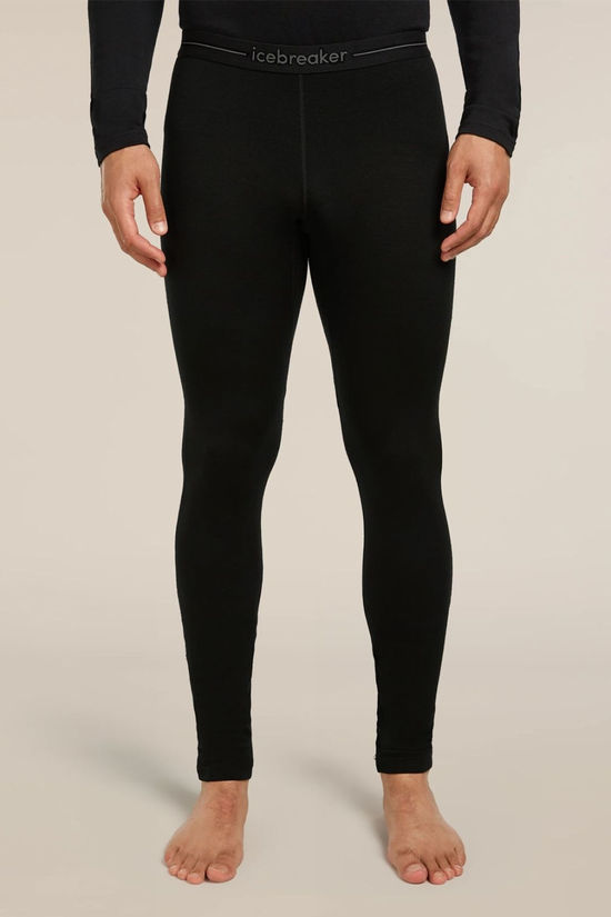 Icebreaker Men's Merino Wool 260 Tech Base Layer Leggings - Black