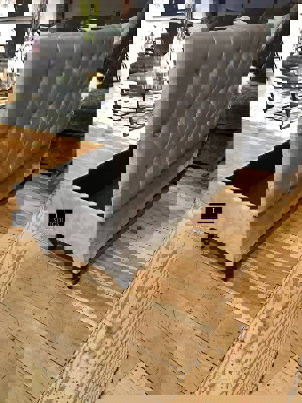 ISTOOLS Luxury Velvet Storage Ottoman Bench – Chesterfield Coffee Table