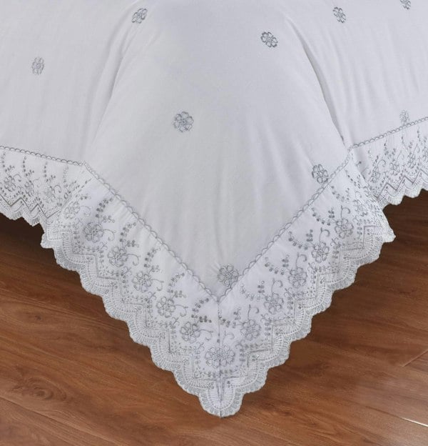 HomeSpace Direct Arielle White Duvet Cover Set