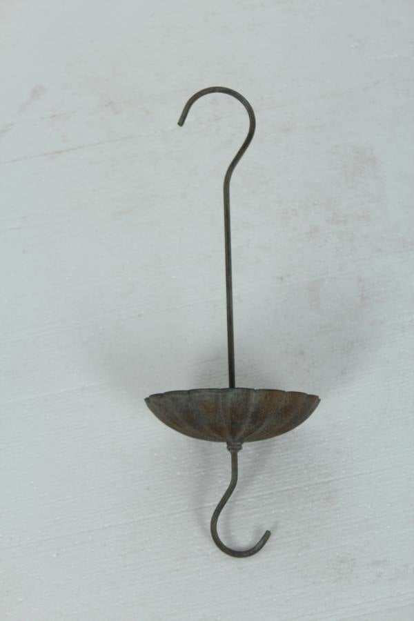 GREEN/GOLD METAL BIRD FEEDER