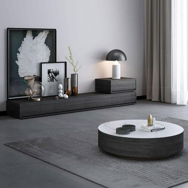 Agnes TV Stand, Black Oak-Weilai Concept-Weilai Concept