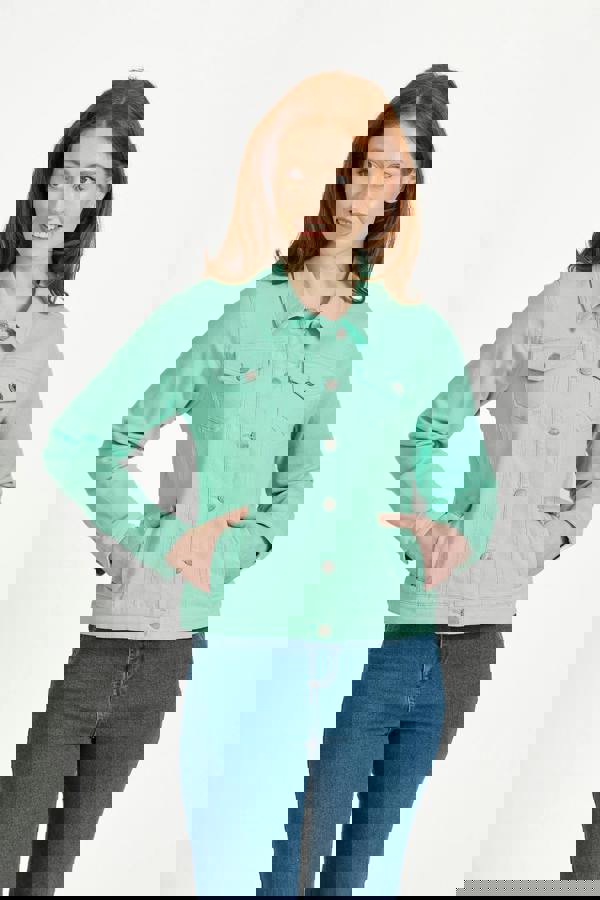 Mudflower Coloured Denim Jacket