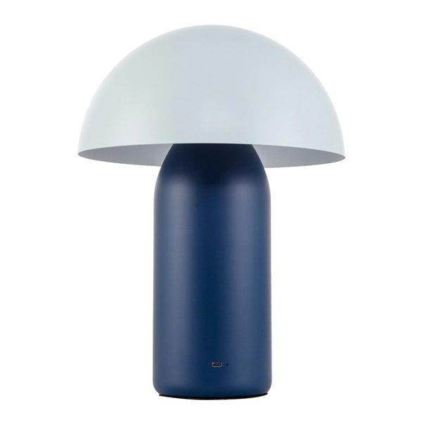 Modern Rechargeable Mushroom Lamp in Two Tone Blue with Touch Button Image 1