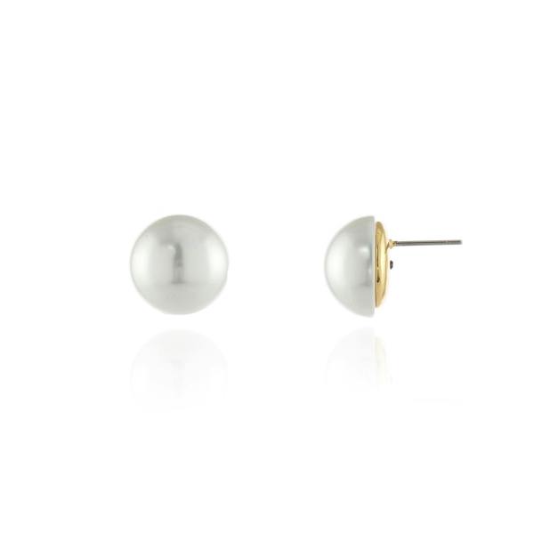 Cachet London Bibi 14mm Pearl Silver Earrings