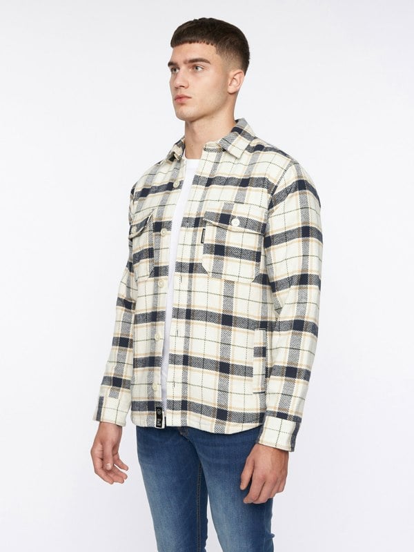 Duck and Cover Francore Overshirt Off White Check