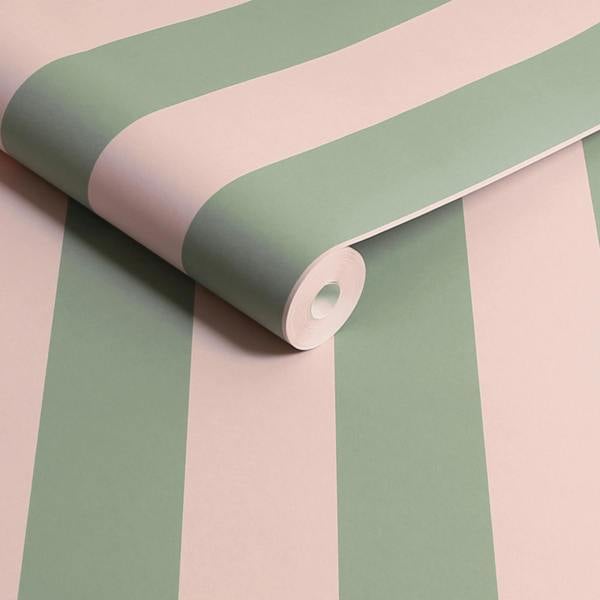 Cath Kidston Canopy Stripe | Green & Pink