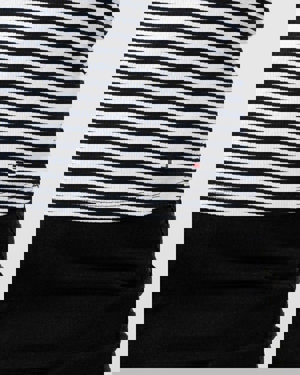 Tommy Hilfiger Stripe Rib Womens Slim Tank Top - Mini Stripe Desert Sky/White