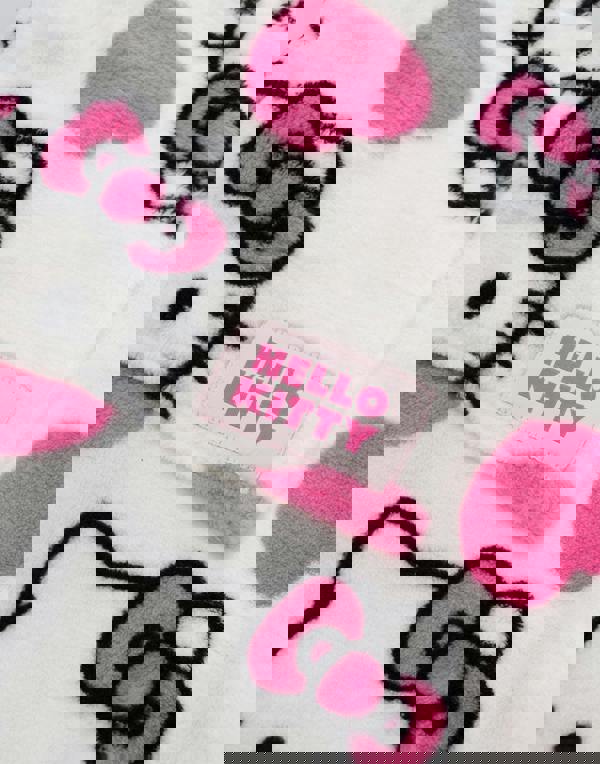 Hello Kitty Womens Multicoloured Character Hooded Bathrobe