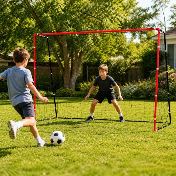 Rexco 3m x 2m Portable Football Goal Net Garden Soccer Training & Match Goal