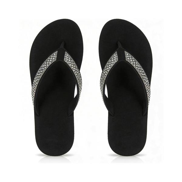 Totes Sol Bounce 0464 Toe-Post Sandals   in  Black