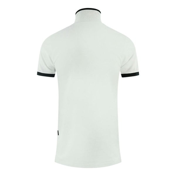 Aquascutum Branded Shoulder Tipped Polo Shirt - White