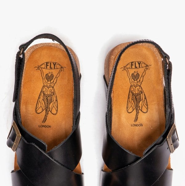 Fly London CHLO852FLY Womens Slingback Crossover Sandals Black