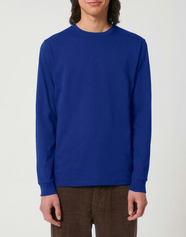 Men's Organic Cotton Jersey Long Sleeve T-Shirt – Royal Blue - British Boxers