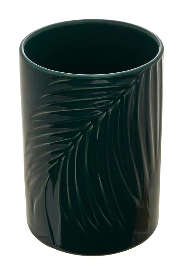 Maison by Premier Bali Dark Green Medium Storage Jar With Bamboo Lid