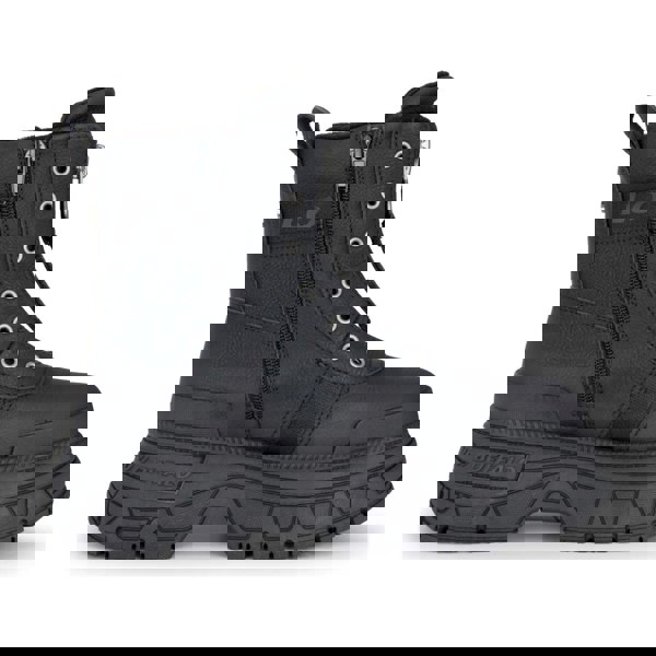 Buffalo FUSION FRONT ZIP - Women’s Black Front-Zip Platform Boots