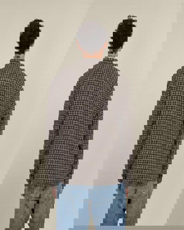 Larsson & Co Ommel - Houndstooth Jersey Casual Overshirt