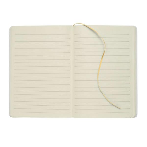MidOcean Route White A5 Notebook - Gold/White - 