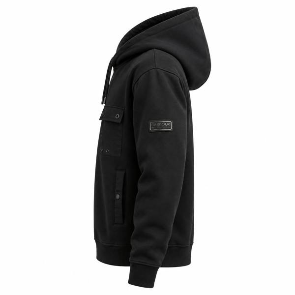Barbour International Inline Hooded Sweatshirt Black