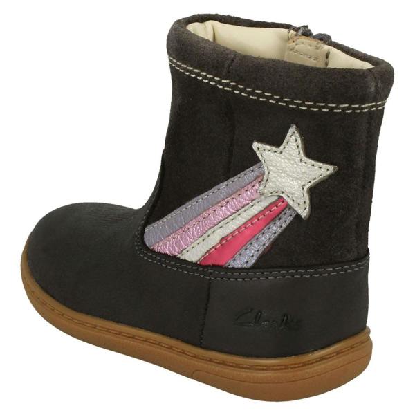 Clarks Girls Clarks Shooting Star Detailed Boots Flash Shine T