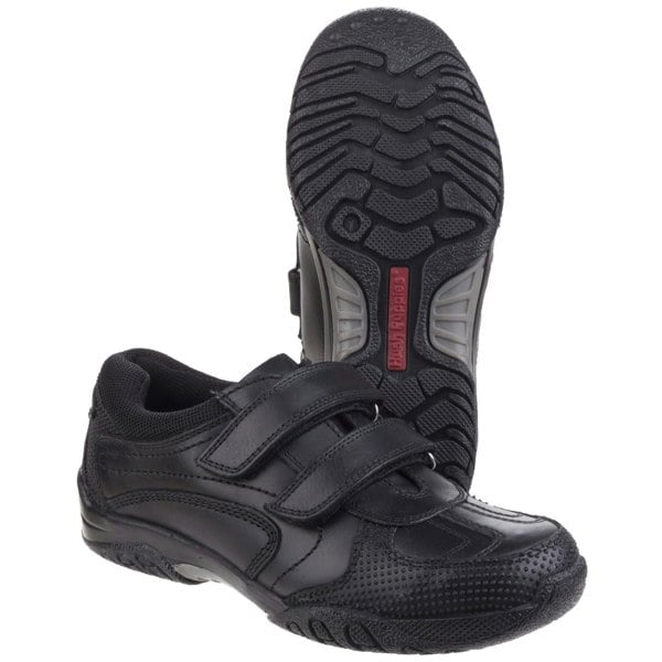 Hush Puppies Jezza Senior Leather Boys's Black Loafers