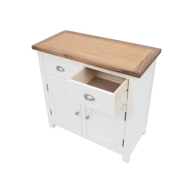 Cabinet Bits Lovere Off White 2 Drawer 2 Door Sideboard Chrome Cup Handle