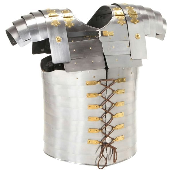 Berkfield Roman Soldier Body Armour Replica LARP Silver Steel