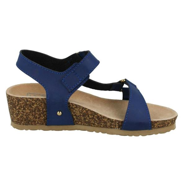 Down to Earth Ladies Down To Earth Mid Wedge Ankle Strap Sandals