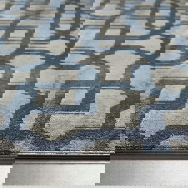 Shop Avanti Navy Moroccan Rug | Modern Geometric Design