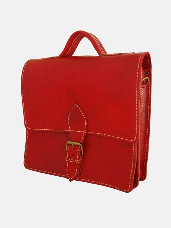 Berber Leather The Casablanca Mini Satchel in Red