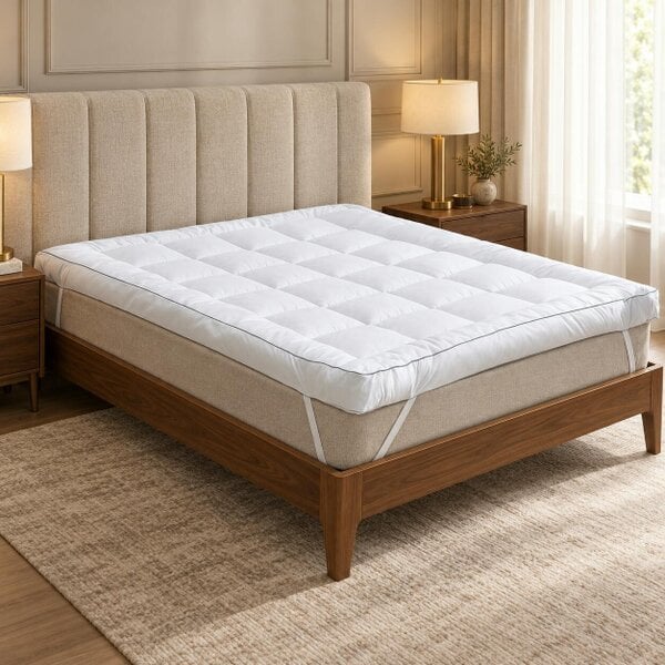Night Zone 10cm Thick Microfibre Mattress Topper – Hotel Quality Deep Filled Comfort