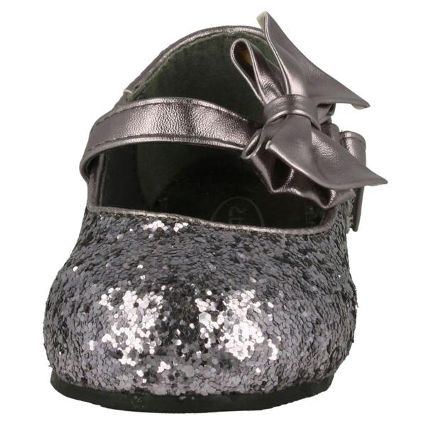 Spot On Girls Spot On Glitter Bow Detail Party Flats