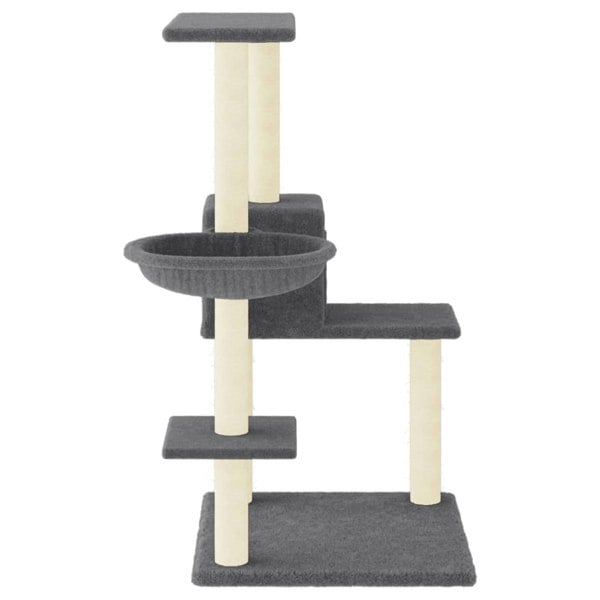 Berkfield Cat Tree with Sisal Scratching Posts Dark Grey 95 cm