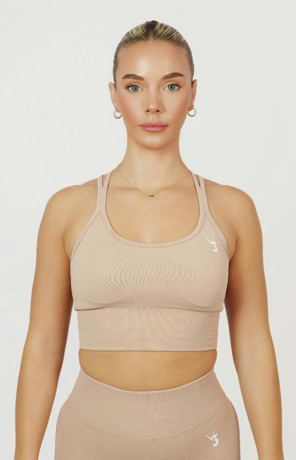 V3 Apparel Form Seamless Scrunch Sports Bra, Leggings & Shorts Set - Dusty Pink