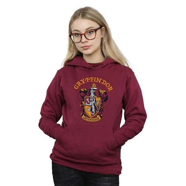 Harry Potter Womens/Ladies Gryffindor Crest Hoodie - Burgundy