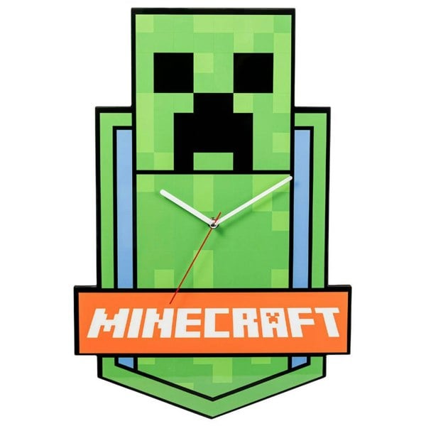Minecraft XL Premium Metal Wall Clock - Green