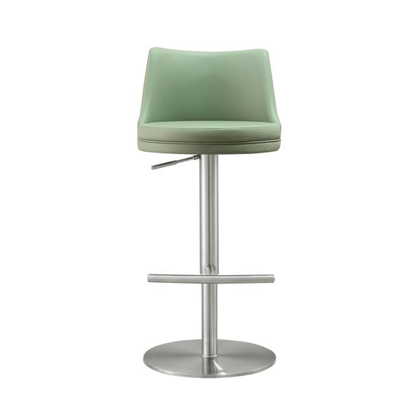 Furniture Edit Reagan Sea Foam Green and Silver Adjustable Bar Stool