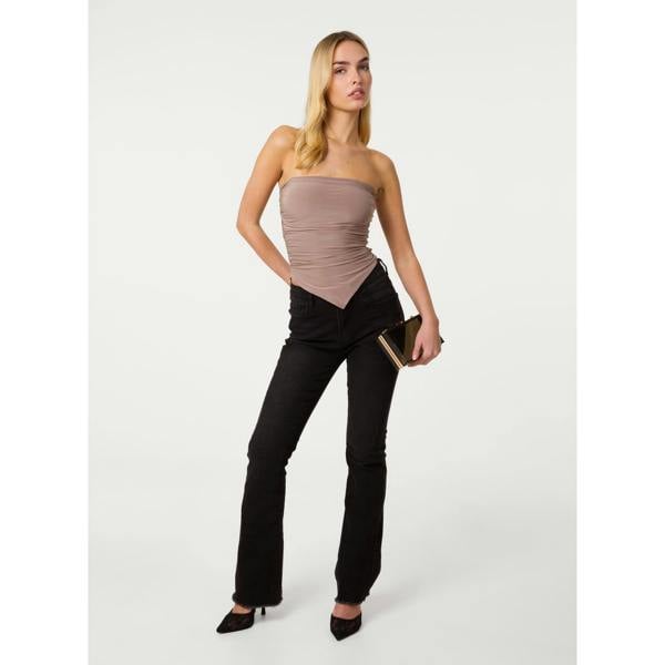 Pink Vanilla Ruched Slinky Bandeau Top