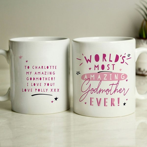 Personalised Memento Company Personalised World's Most Amazing Godmother Mug