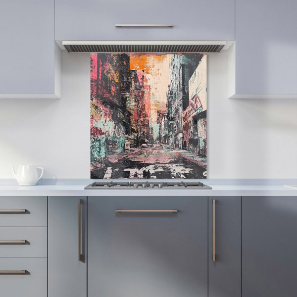 Warren Reed Urban Decay City Art Glass Kitchen Splashback - 00023