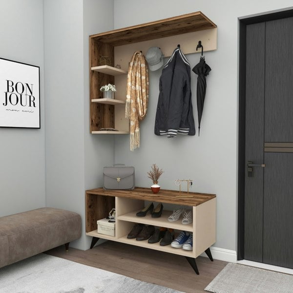 Destina Home Hallway Coat Rack with Shelves Cassia