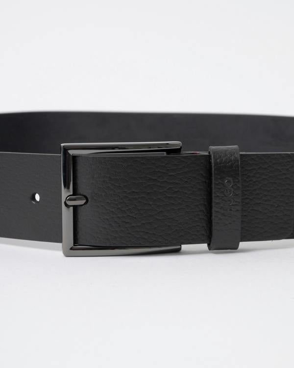 HUGO Giaspo-GR Mens Leather Belt - Black 002