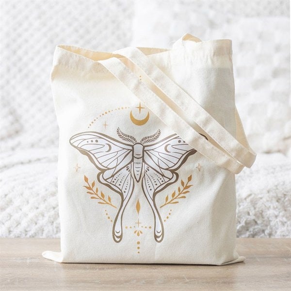 Serano Light Luna Moth Polycotton Tote Bag