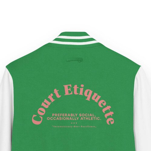 Anchor & Crew Court Etiquette Tennis Club League Cotton Varsity Letterman Jacket