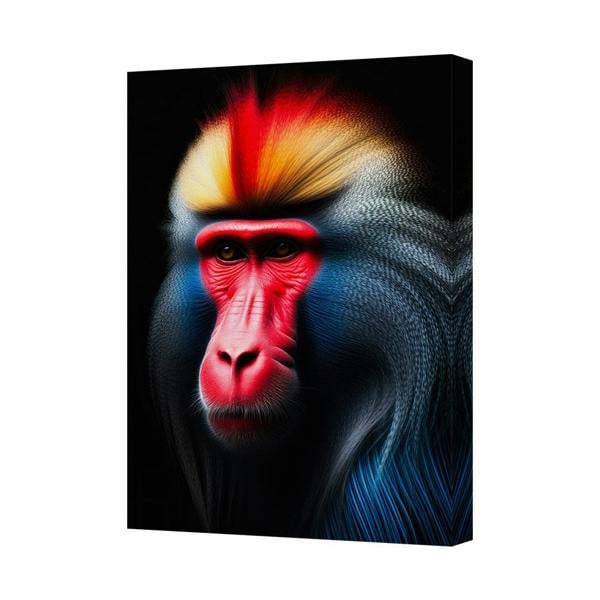 Benjamin Tate Design Colorful Mandrill Canvas Wall Art Portrait Modern Home Decor