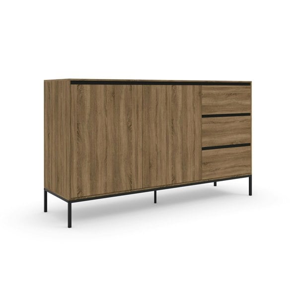 Dorel Home Bari Sideboard with 4 Doors in Oak Look