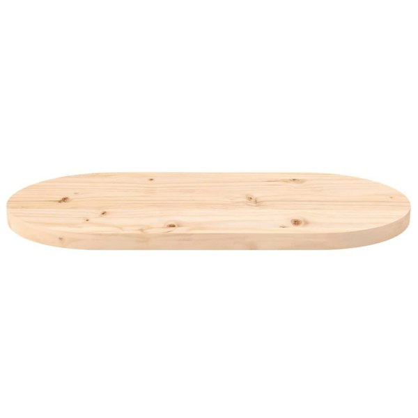 Berkfield Table Top 80x40x2.5 cm Solid Wood Pine Oval