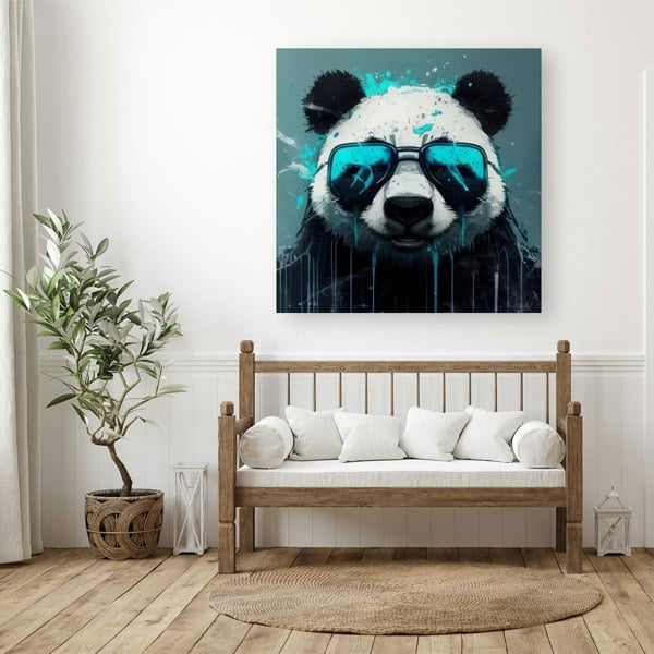 Warren Reed Panda With Blue Glasses Splashart Canvas